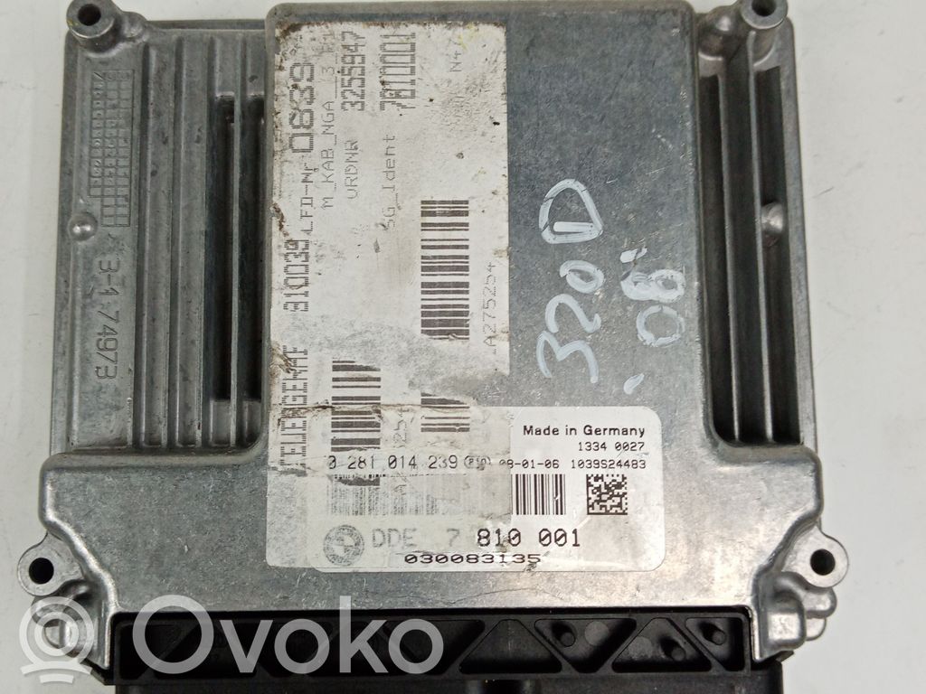 Блок управления двигателя   0281014239,030083135,BOSCH,DDE7810001
