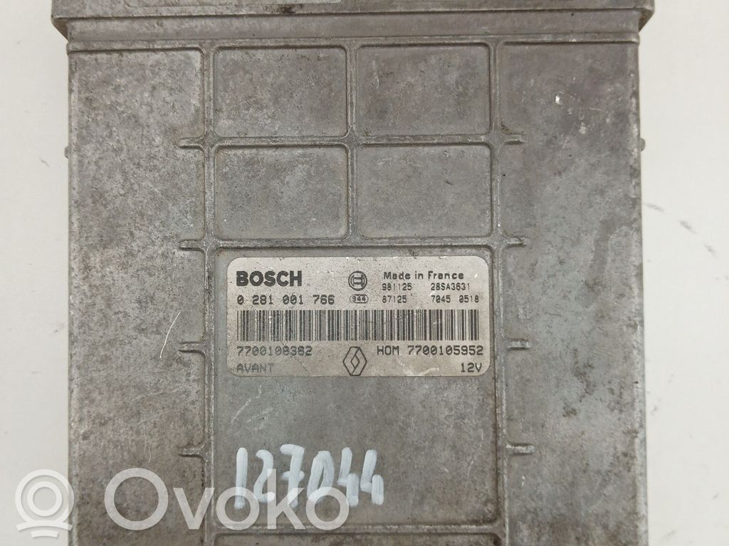 Engine control unit/module   0281001766,7700108362,BOSCH,HOM7700105952