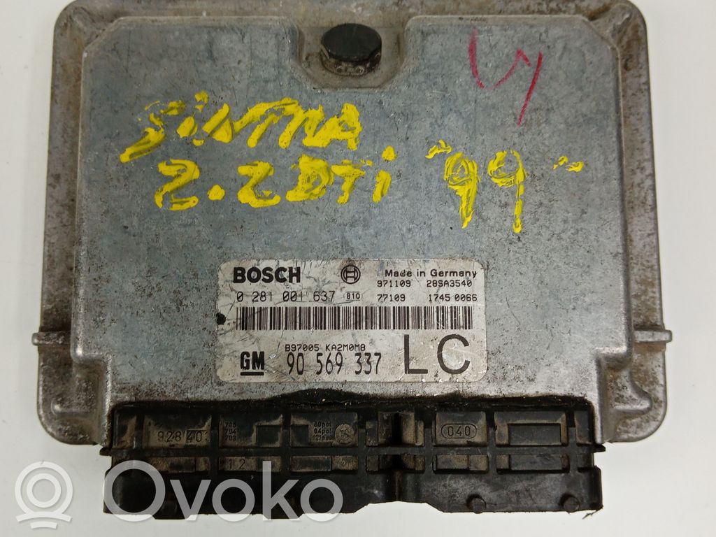 Engine control unit/module   0281001637,90569337LC,BOSCH