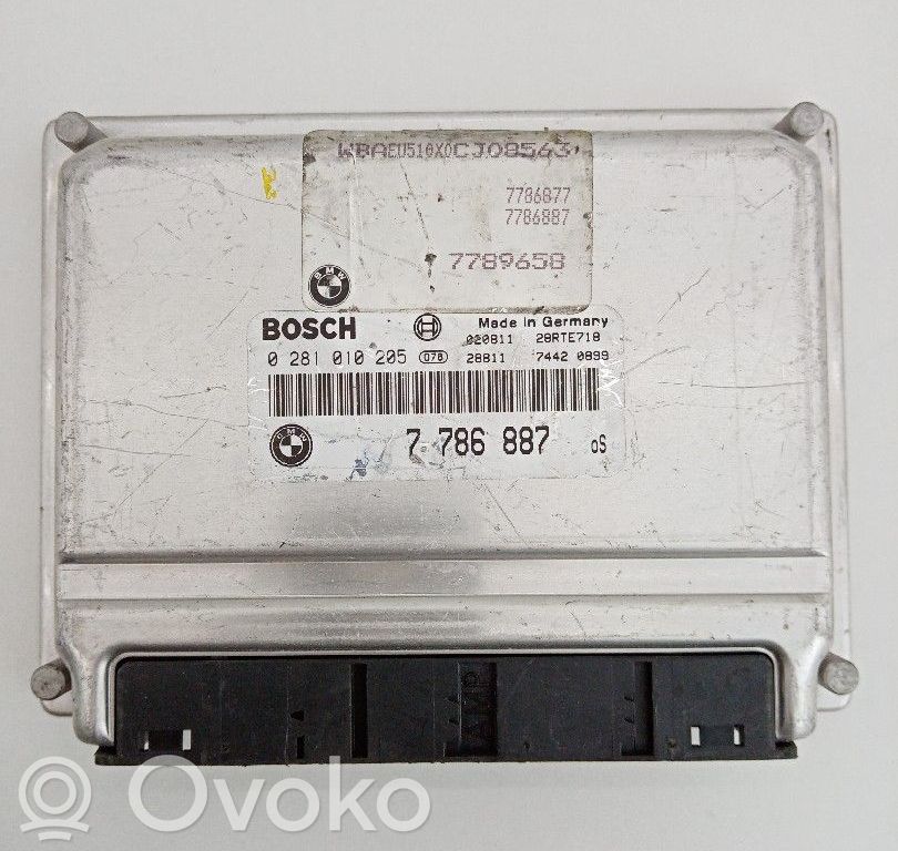 Engine control unit/module   0281010205,7786887,BOSCH
