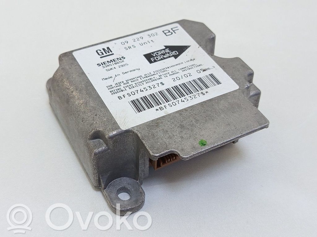 Unidad de control/módulo del Airbag   09229302,330518650,5WK42925,BF