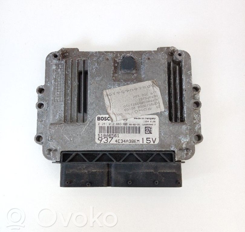 Engine control unit/module   0281012883,0051A065610E,1039S20812,1354026,51806561937,BOSCH