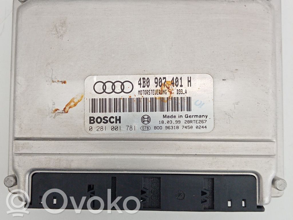 Engine control unit/module   4B0907401H,0281001781