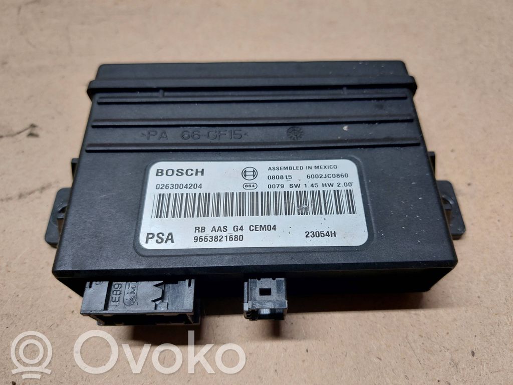 Parking PDC control unit/module   9663821680,0263004204