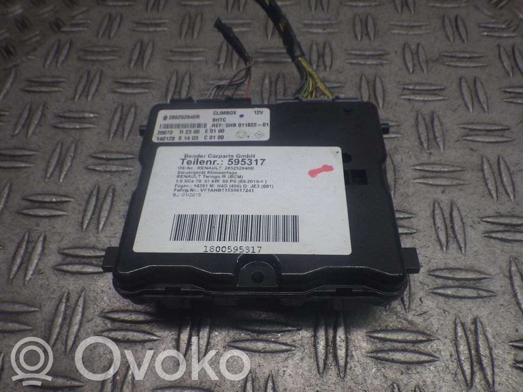 Renault Twingo III Air conditioning/heating control unit 