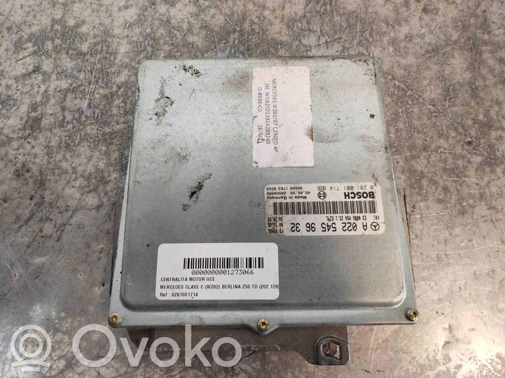 Engine control unit/module   0281001714,A0225459632,BOSCH