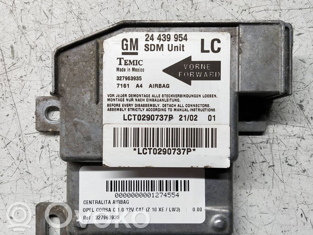 Airbag control unit/module   327963935,24439954
