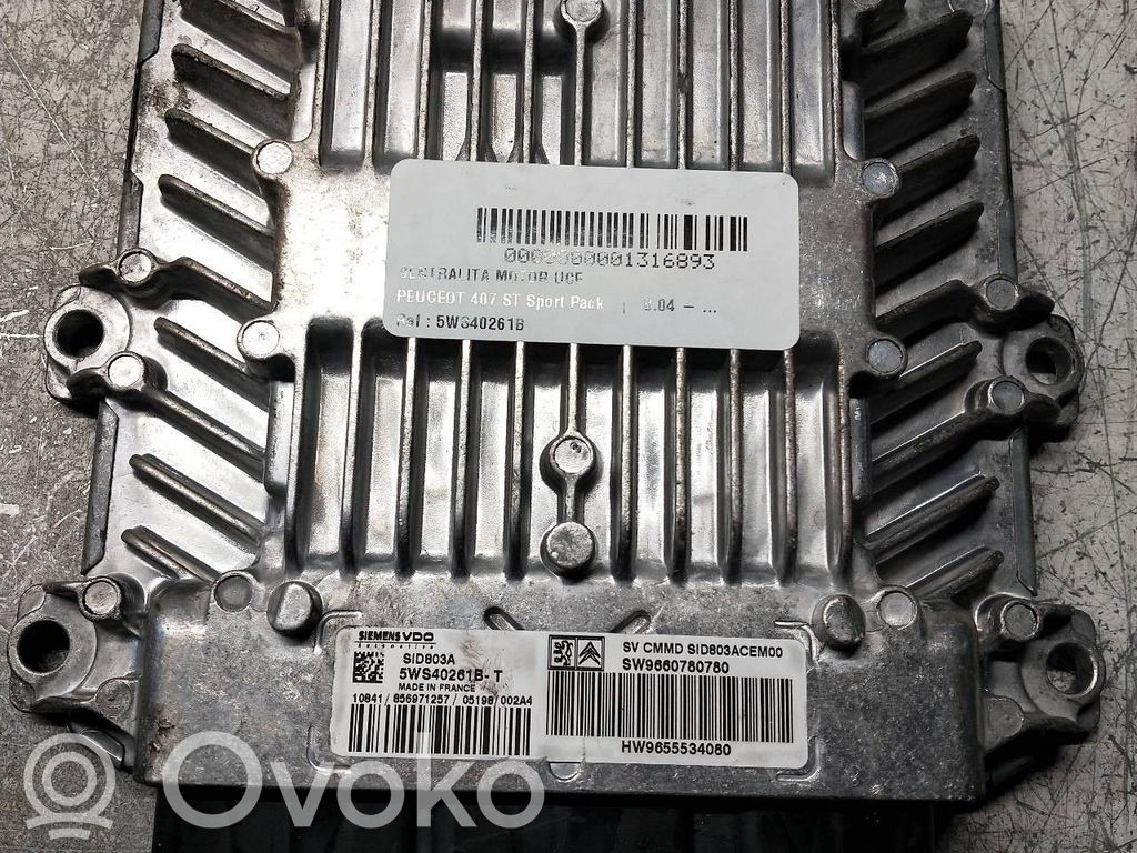 Peugeot 407 Engine control unit/module 