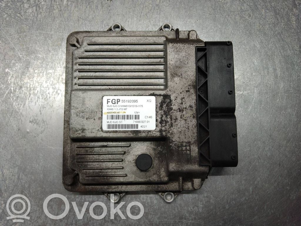 Engine control unit/module   55192095,MJD6JOS1,7160002701FGPXQ