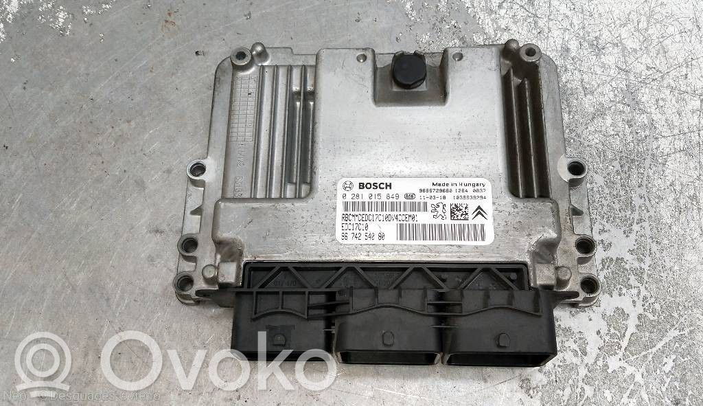 Engine control unit/module   0281015849,9674254080,9666729680