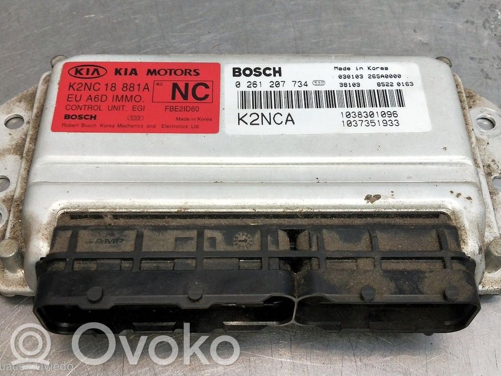 Engine control unit/module   0261207734,1038301096,K2NC18881A