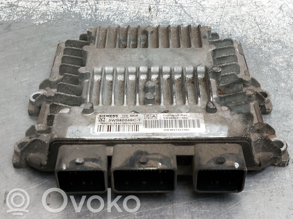 Engine control unit/module   5WS40049CT,SW9650517880,HW9647423380