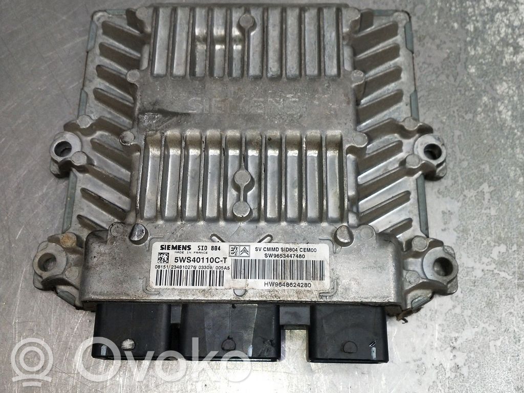 Engine control unit/module   5WS40110CT,SW9653447480