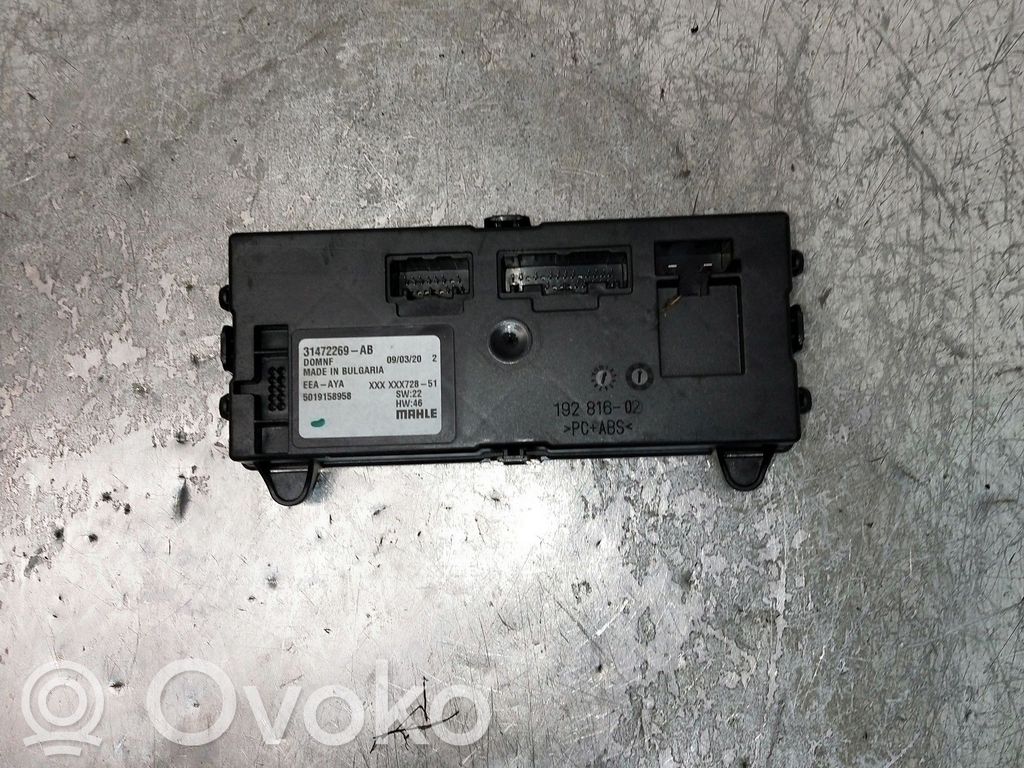 Other control units/modules   31472269AB,5019158958