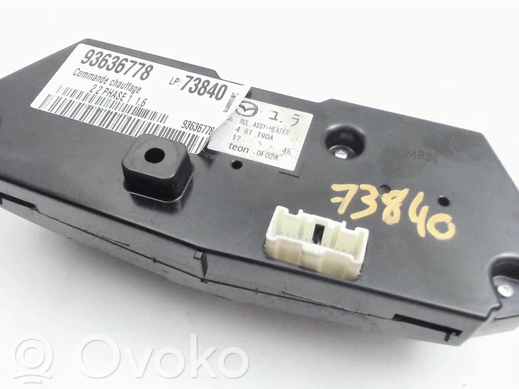 Mazda 2 Climate control unit 
