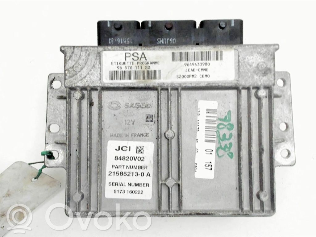 Peugeot 1007 Engine control unit/module 