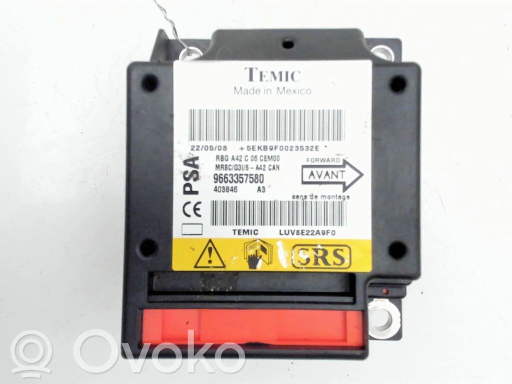 Citroen C3 Pluriel Airbag control unit/module 