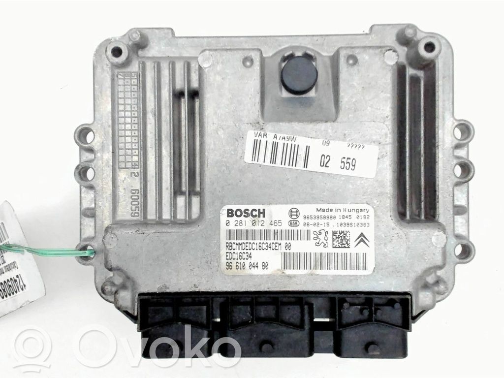 Peugeot 207 Engine control unit/module 