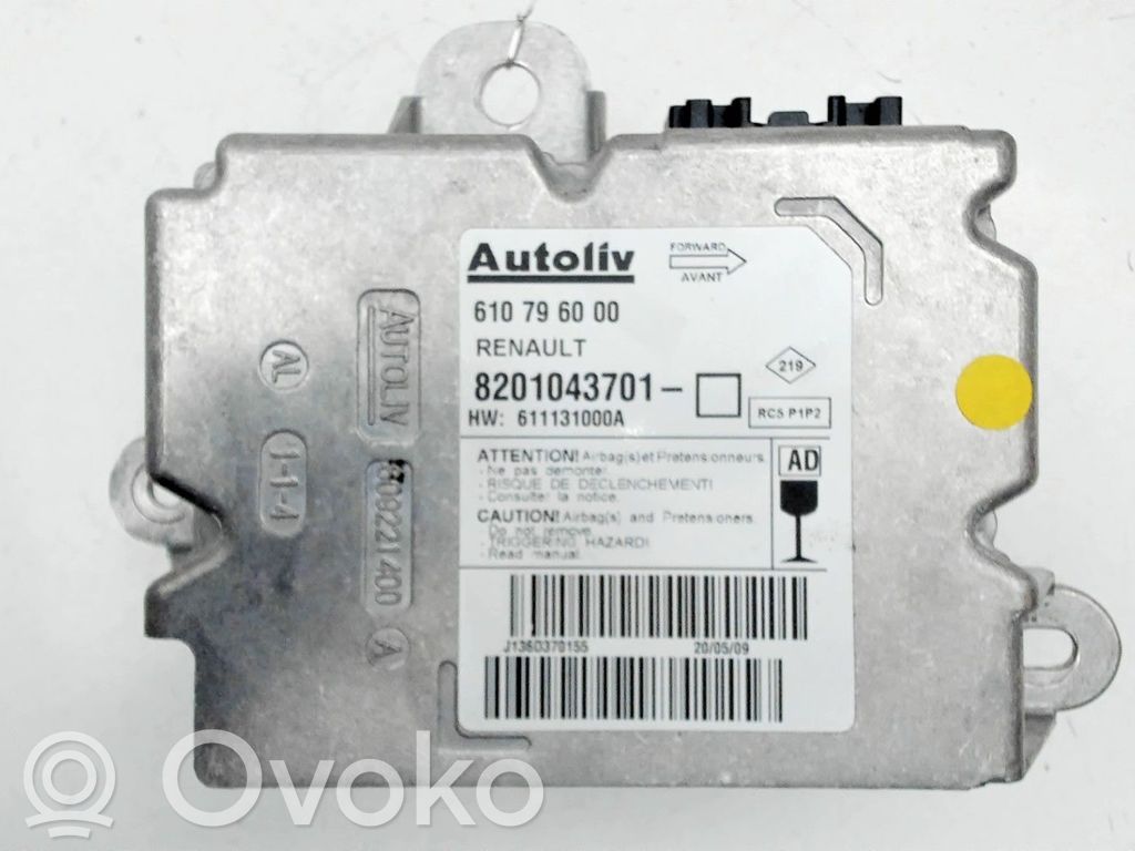Renault Grand Modus Airbag control unit/module 