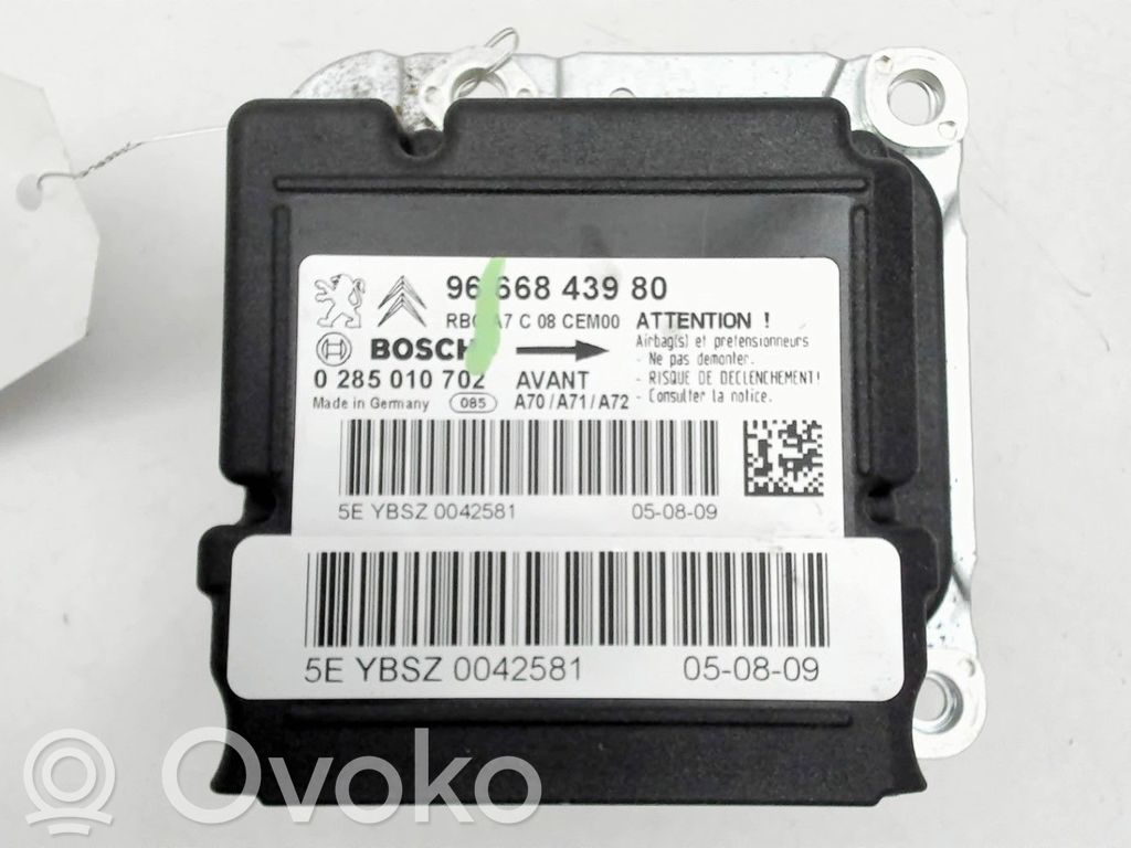 Peugeot 207 Unitate/modul de comandă airbaguri 