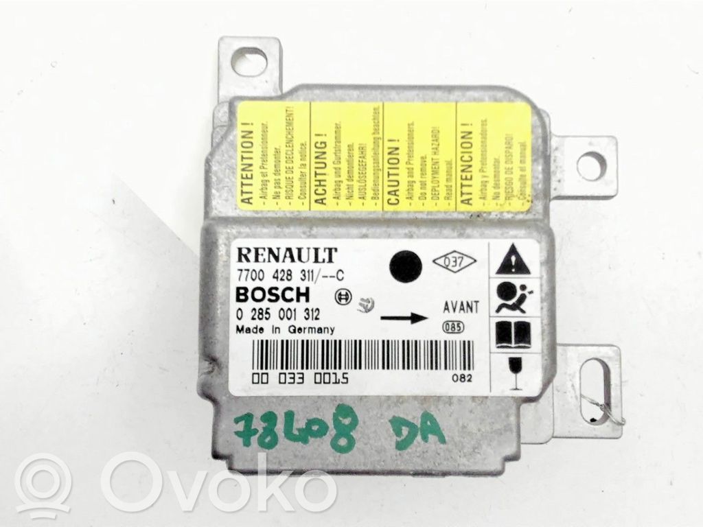 Renault Clio II Unitate/modul de comandă airbaguri 