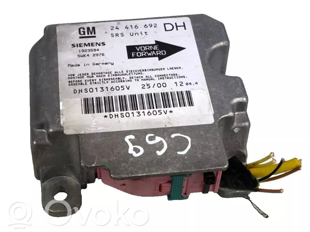 Opel Corsa B Unidad de control/módulo del Airbag 