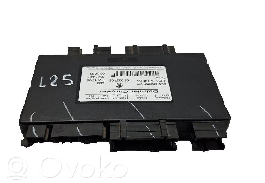 Mercedes-Benz ML W164 Module de commande de siège 
