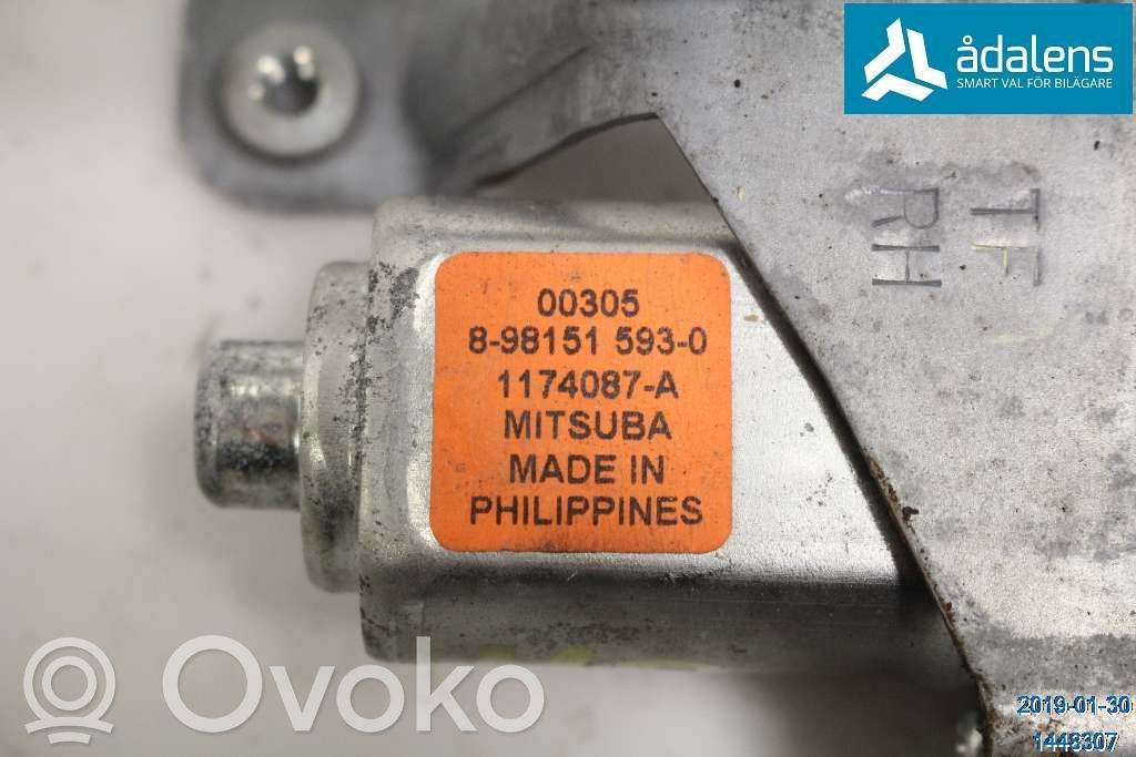 Isuzu D-Max Elektryczny podnośnik szyby drzwi tylnych 