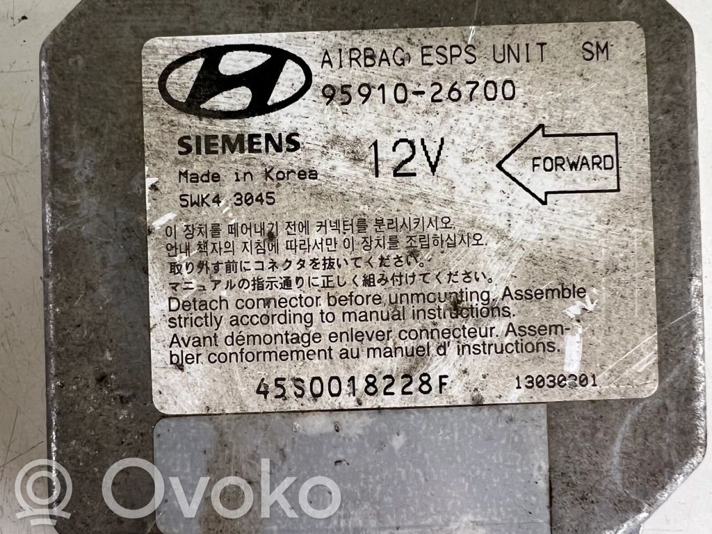 Hyundai Santa Fe Airbag control unit/module 