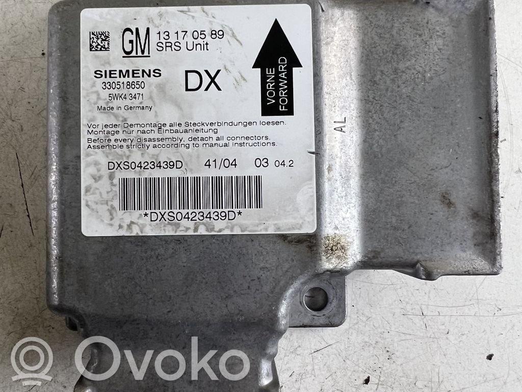 Opel Signum Sterownik / Moduł Airbag 