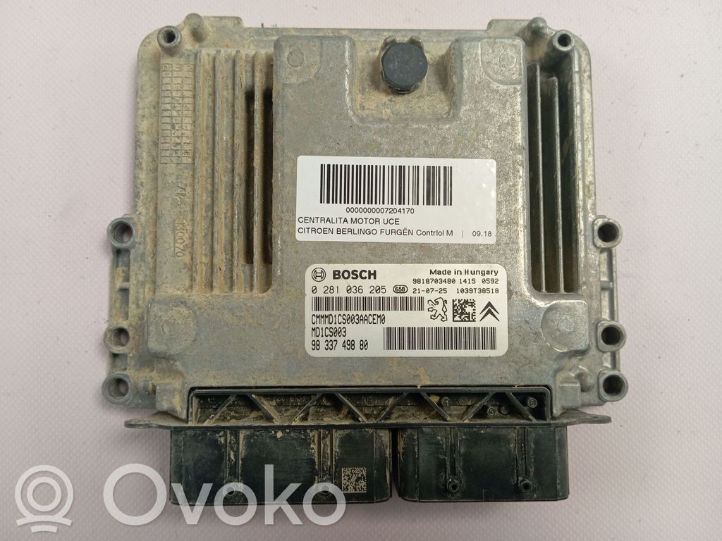 Citroen Berlingo Engine control unit/module 