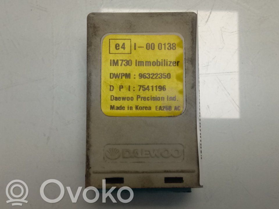 Chevrolet Matiz Immobilizer control unit/module 