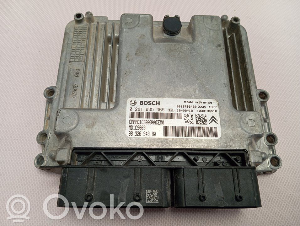 Citroen Berlingo Engine control unit/module 
