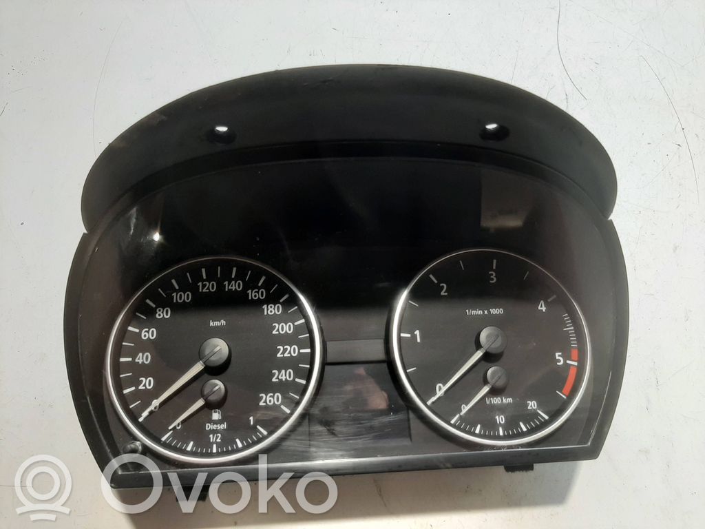 BMW 3 E90 E91 Spidometrs (instrumentu panelī) 