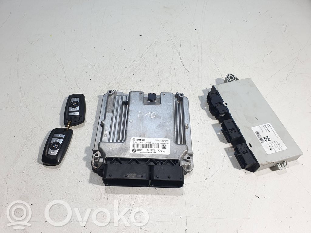 BMW 5 F10 F11 Komputer / Sterownik ECU i komplet kluczy 