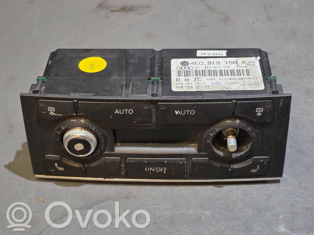 Audi A8 S8 D3 4E Climate control unit 