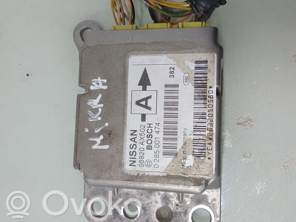 Nissan Micra Airbag control unit/module 