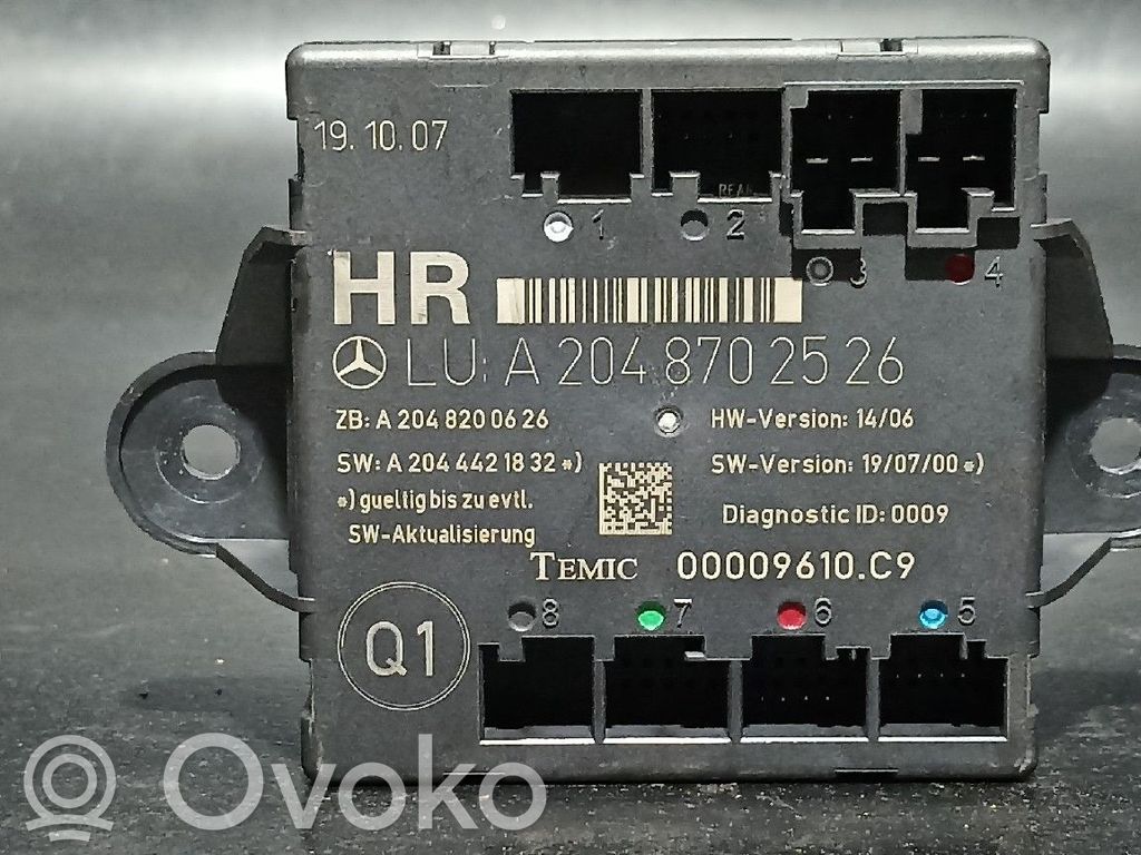 Mercedes-Benz C W204 Door control unit/module 