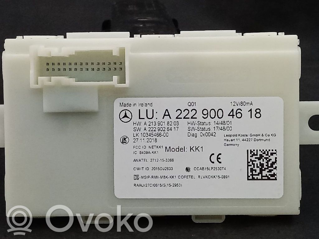 Mercedes-Benz E W213 Door central lock control unit/module 
