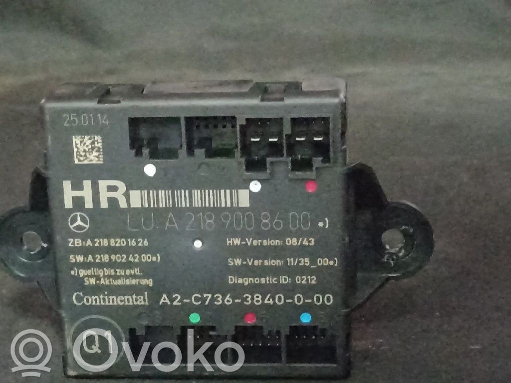 Unité de commande module de porte   2189008600,TRASDIREITO