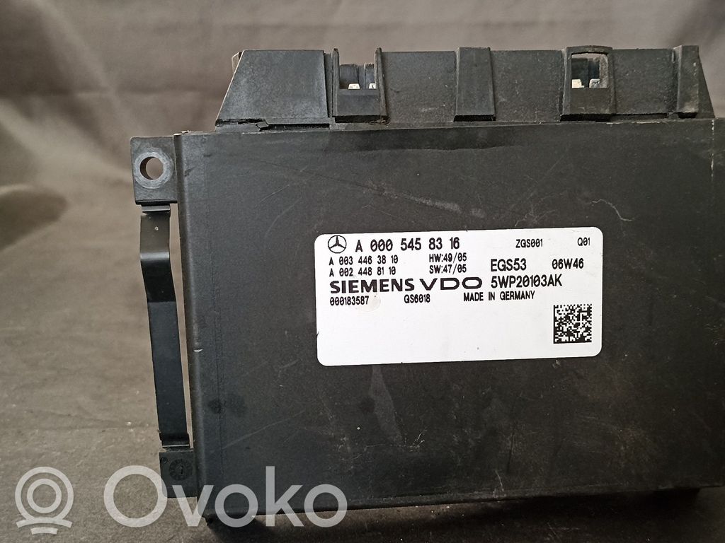 Gearbox control unit/module   0005458316,0005458116,0005458616,0015455316