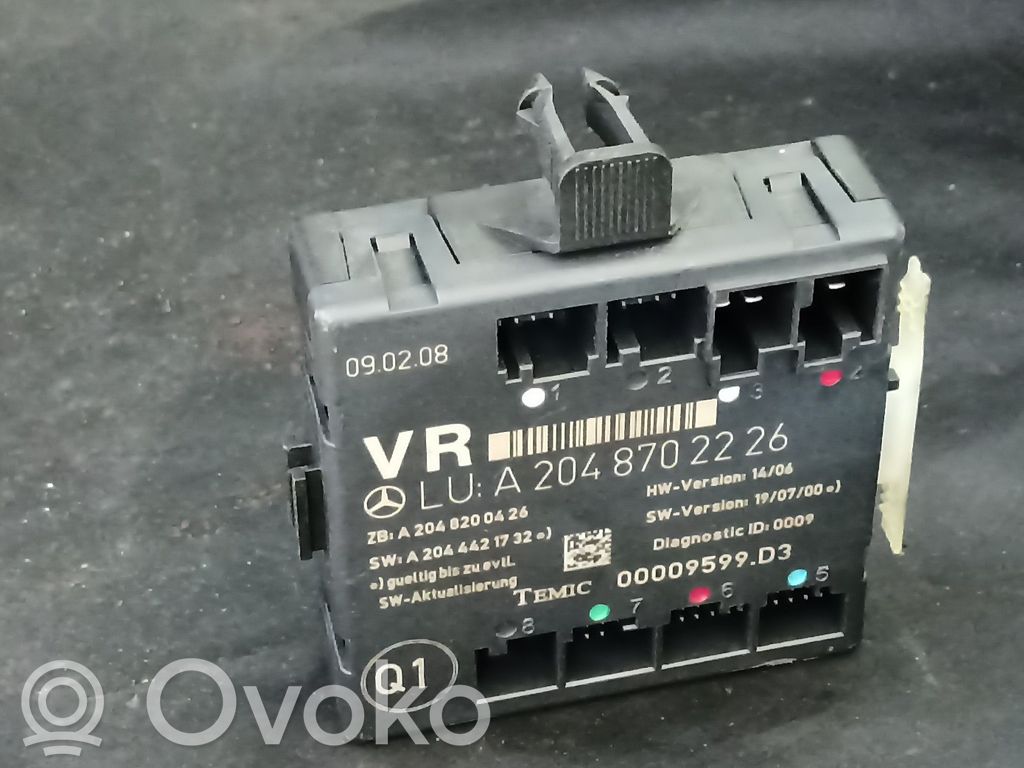 Mercedes-Benz C W204 Door control unit/module 