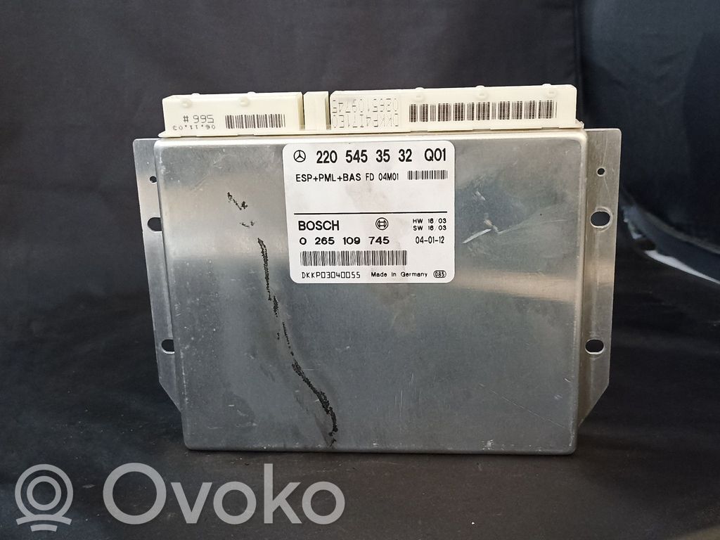 ESP (stability system) control unit   2205453532,2205451832,A2205451832,A2205453532