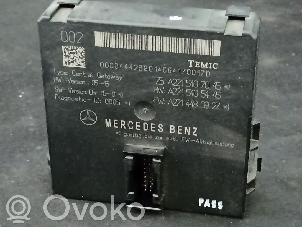 Mercedes-Benz S W221 Autres unités de commande / modules 