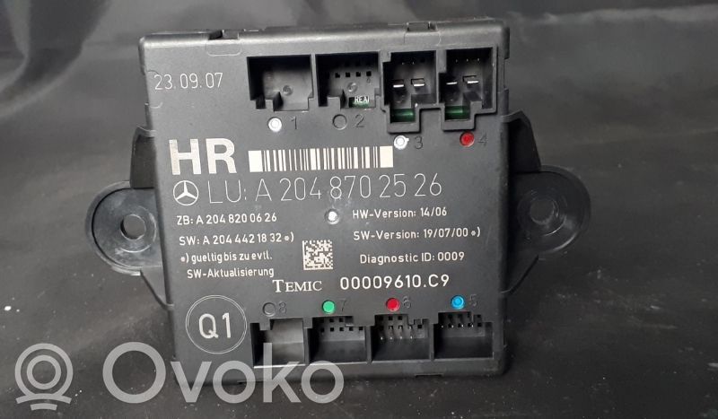 Mercedes-Benz C W204 Door control unit/module 