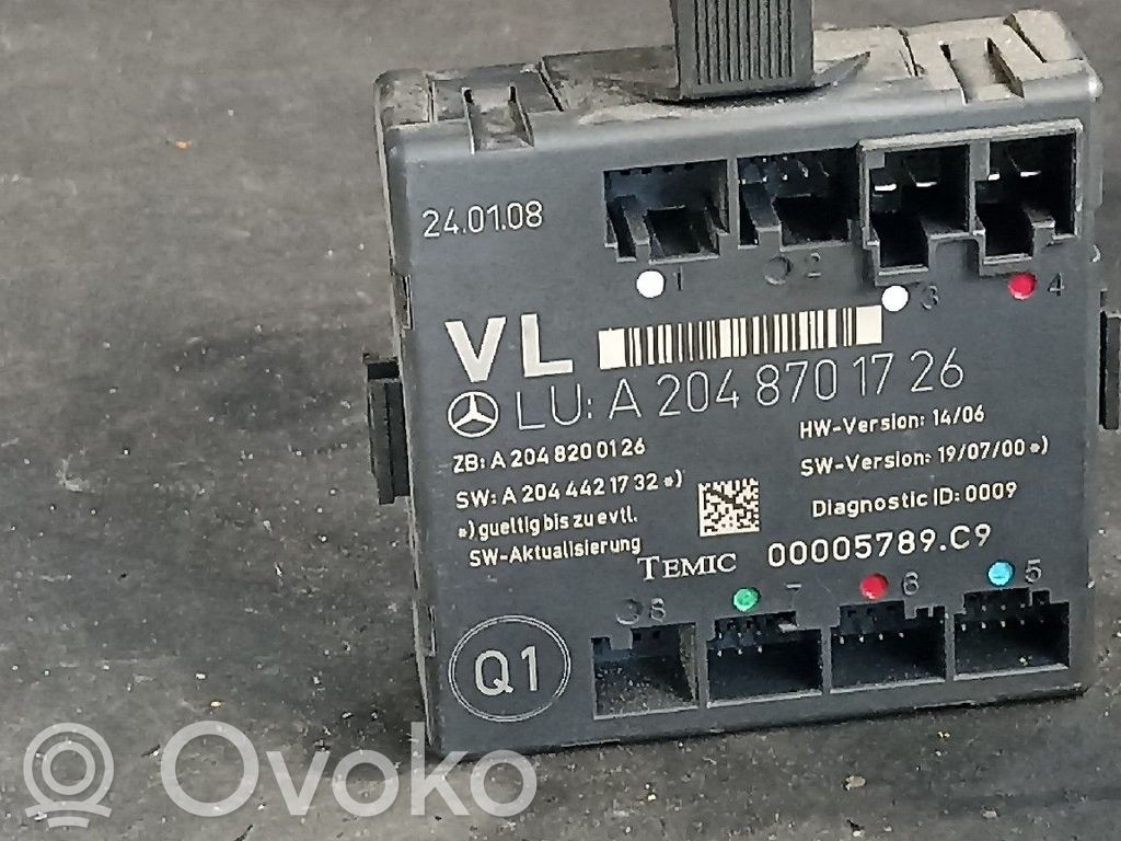 Mercedes-Benz C W204 Door control unit/module 