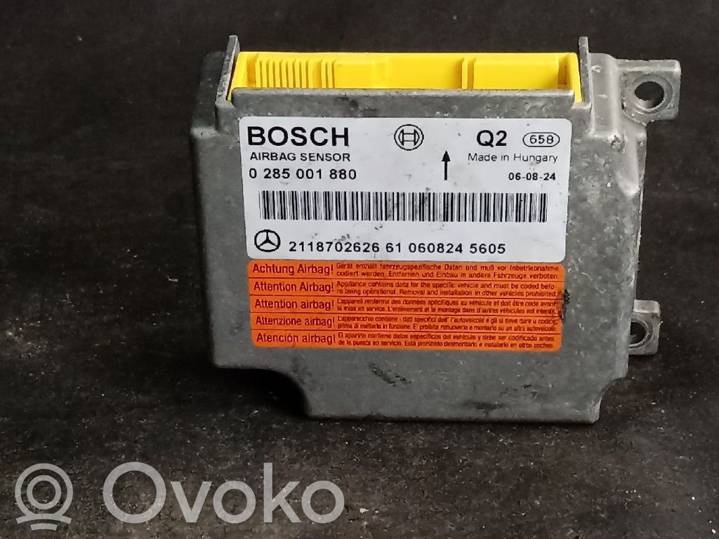 Airbag control unit/module   2118702626,2118701185,2118705885,A2118701185,A2118702626,A2118705885