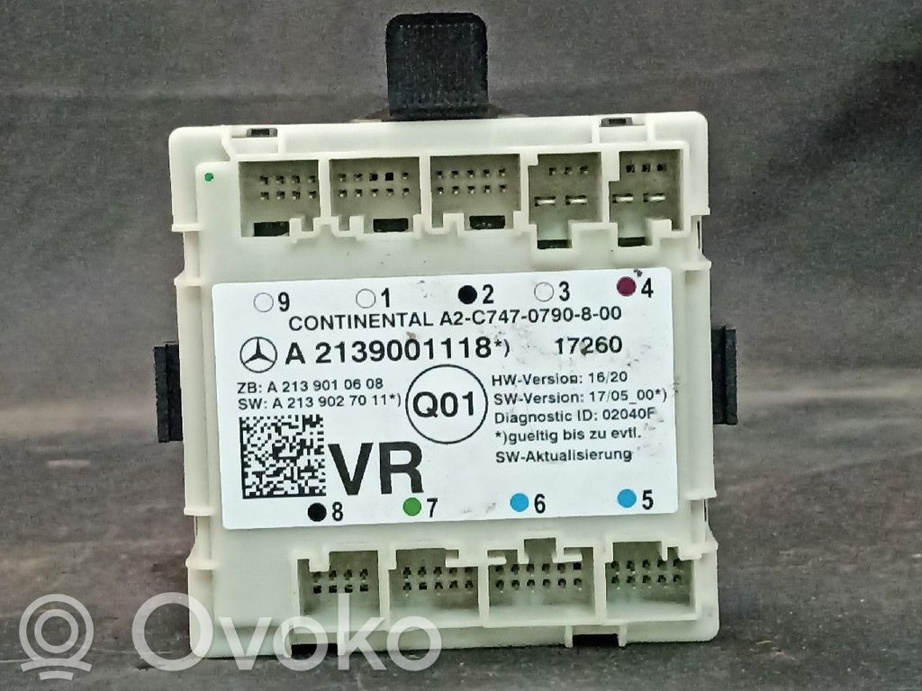 Mercedes-Benz E W213 Door control unit/module 