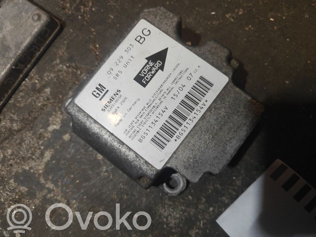 Airbag control unit/module   09229303,5WK42926,BG,OPELZAFIRAA,SIEMENS