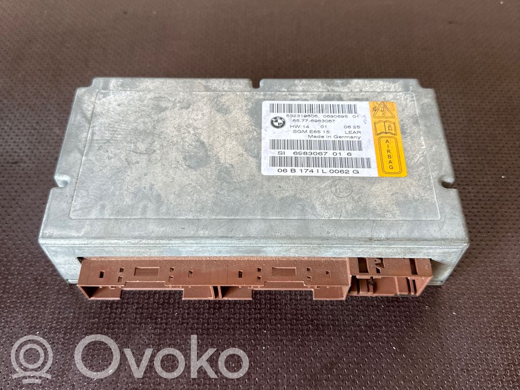BMW 7 E65 E66 Unidad de control/módulo del Airbag 